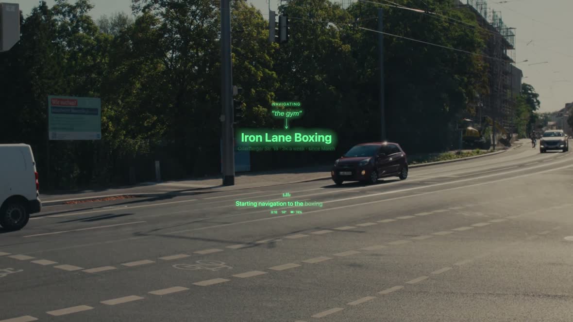 Walking with the display running